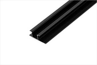 海东航空纤维墙咔铝合金带灯中条（哑黑氧化）