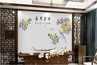 海东森佰汇航空纤维墙咔（富贵荣华）